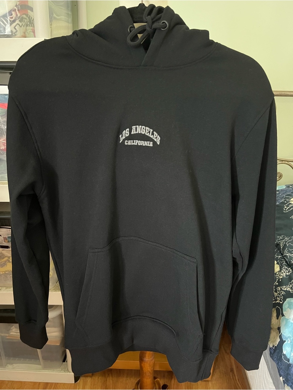 Public Supply Los Angeles California Small Black Hoodie - Men’s Pullover